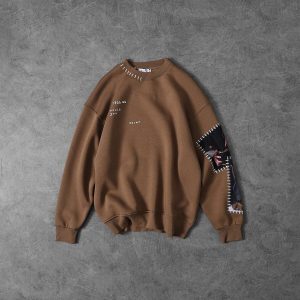 Brown Patchwork Sweatshirt